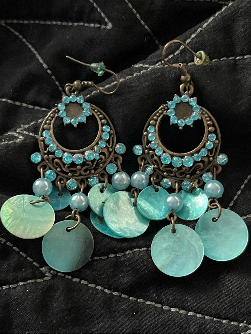 Turquoise Chandelier Dangle Earrings - Women Jewelry - hand designed